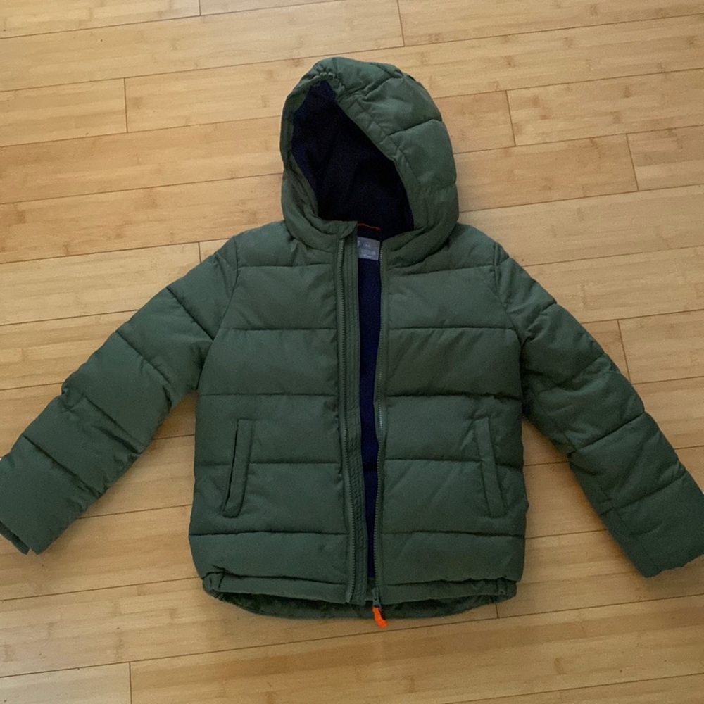 Boys forest green winter coat